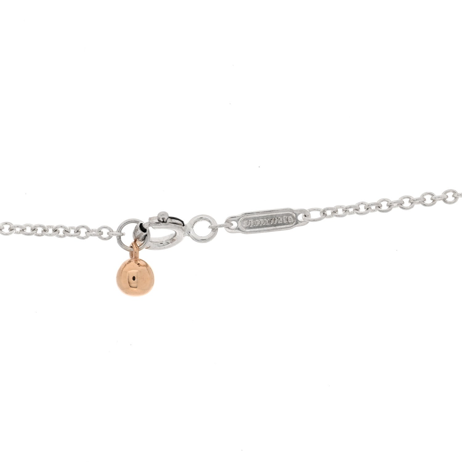 Tiffany Sterling Silver 18K Rose Gold Blue Topaz Return to Tiffany Love Bugs Necklace 4 of 4