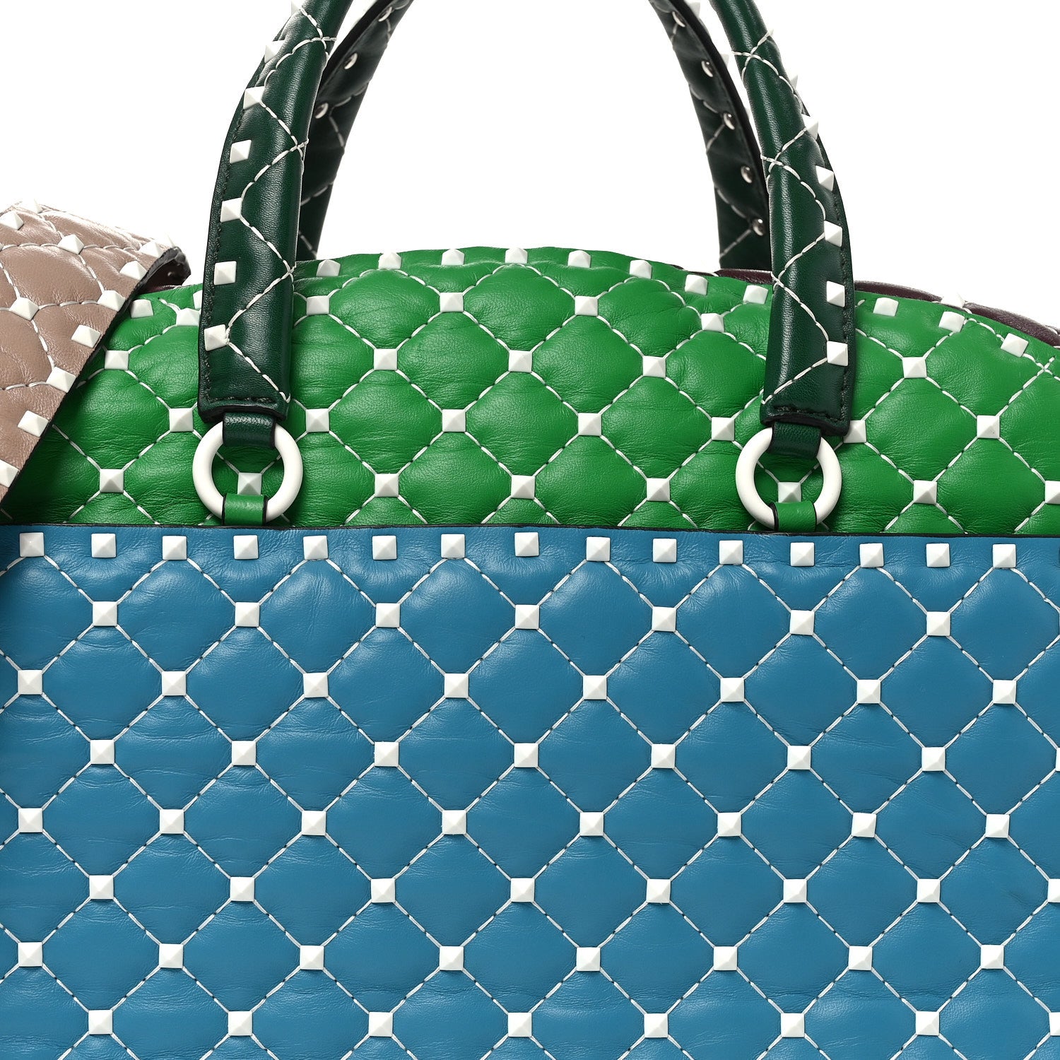 Valentino Garavani Lambskin Free Rockstud Spike Bowling Bag Multicolor 6 of 8