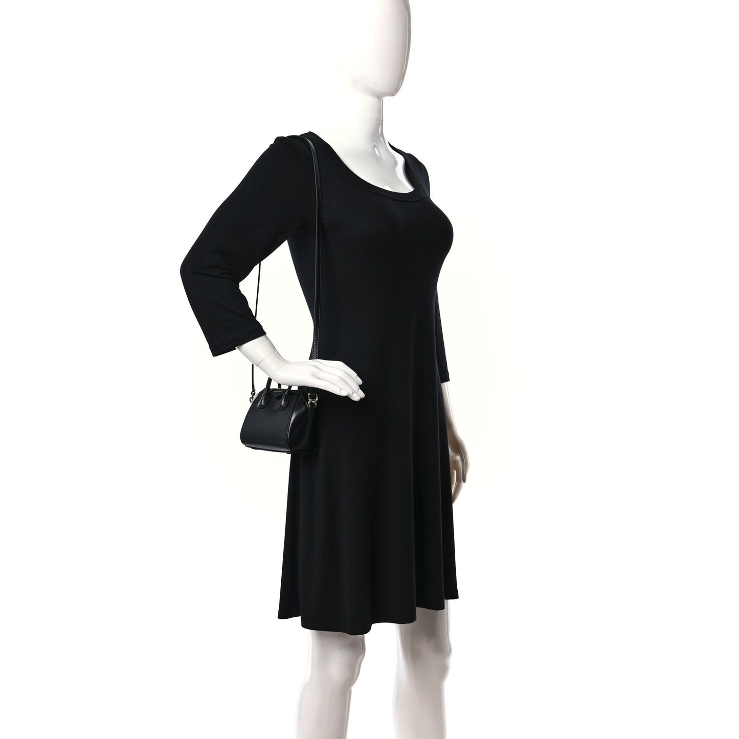 Shiny Lord Calfskin Micro Antigona Black