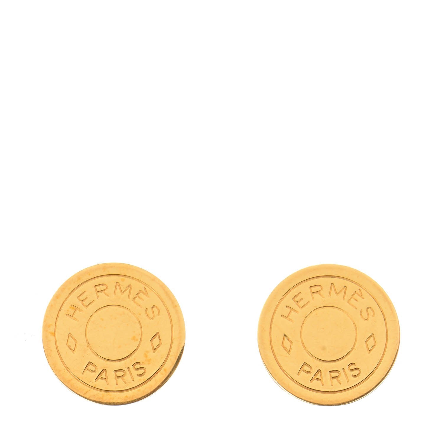 Hermes Clou De Selle Clip On Earrings Gold 1 of 4