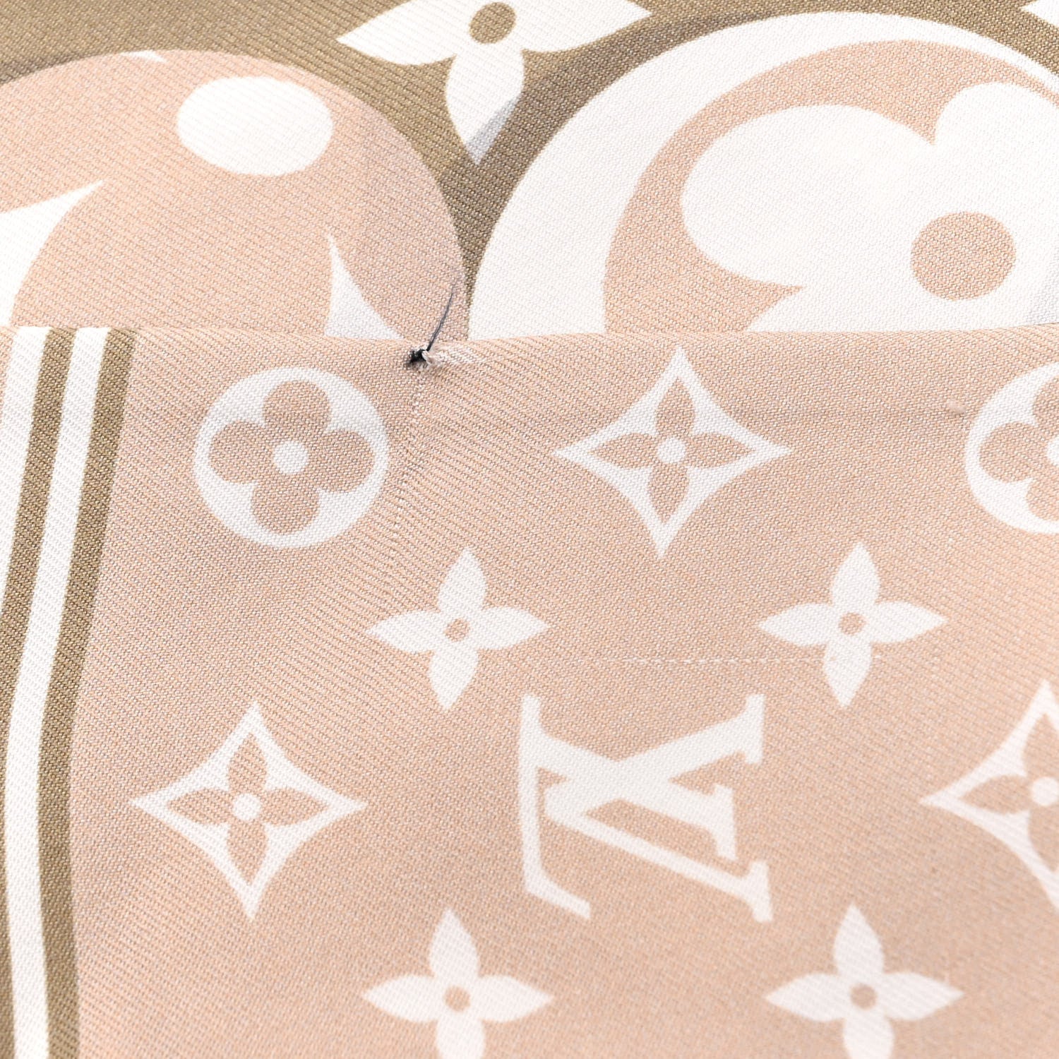 Louis Vuitton Silk Monogram Marbles Classic Bandeau Kaki Beige White 3 of 5