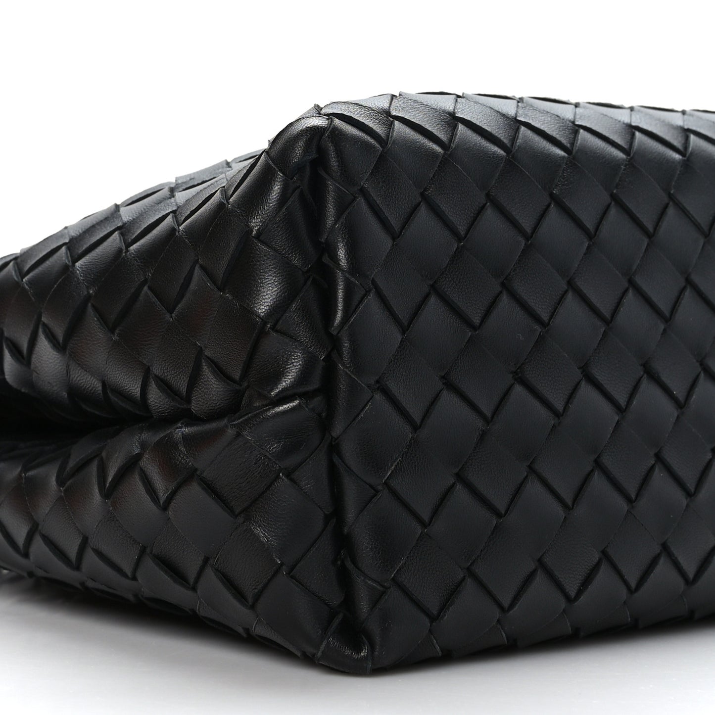 Nappa Intrecciato Medium Andiamo Shoulder Bag Black
