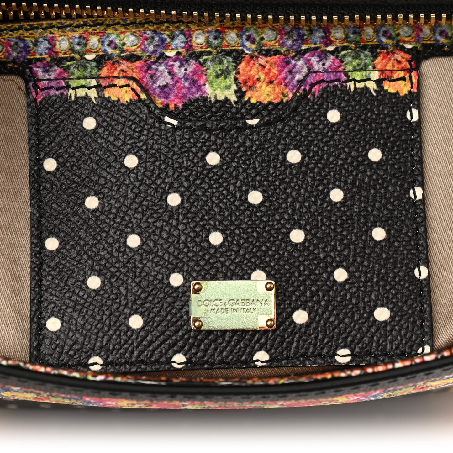 Dauphine Fan Foulard Medium Miss Sicily Satchel Black Multicolor