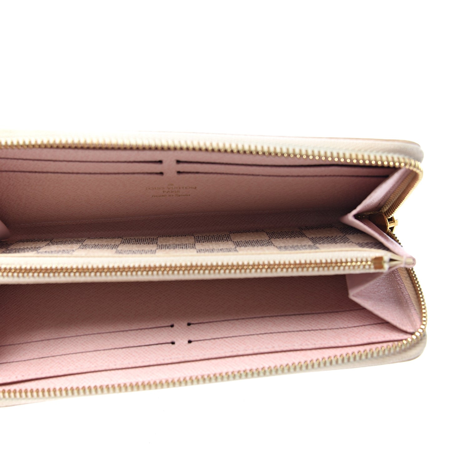 Damier Azur Clemence Wallet Rose Ballerine