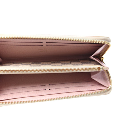 Louis Vuitton Damier Azur Clemence Wallet Rose Ballerine 4 of 8
