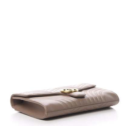 Gucci Calfskin Matelasse GG Marmont Clutch Porcelain Rose 4 of 9