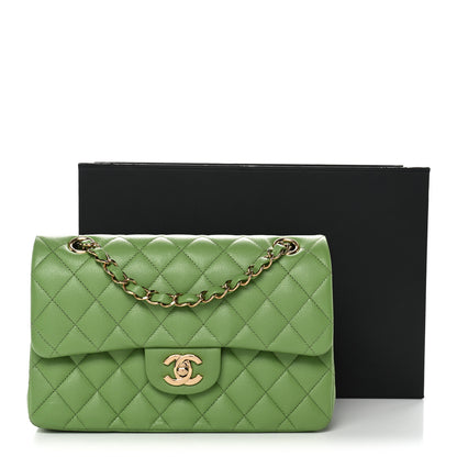 Chanel Caviar Quilted Small Double Flap Green 13 of 13