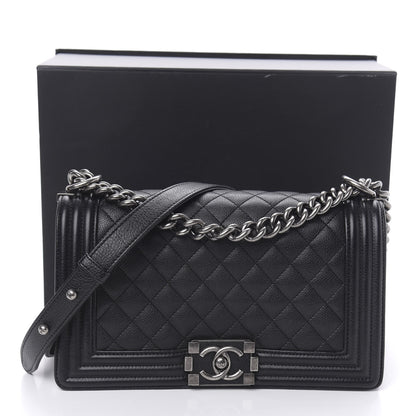 Chanel Calfskin Quilted Medium Boy Flap Black 12 of 12