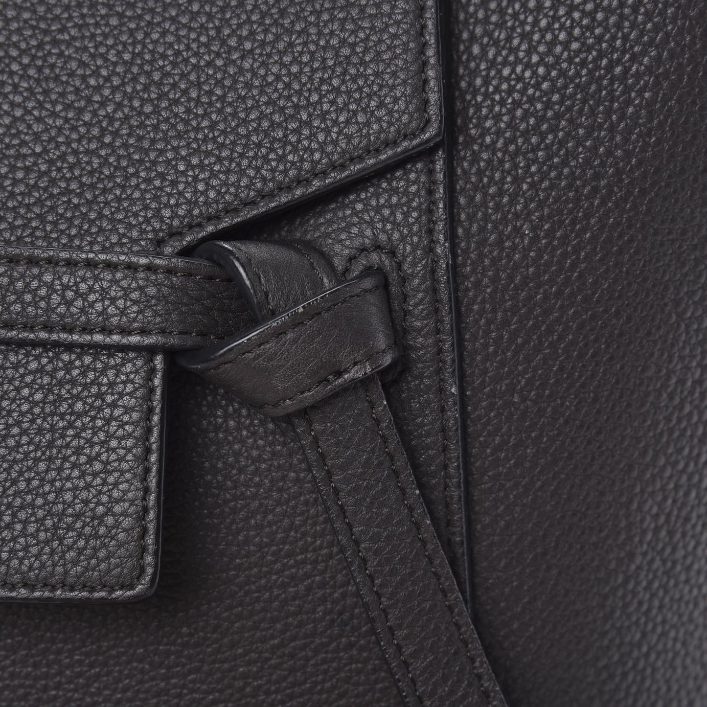 Grained Calfskin Mini Belt Bag Dark Taupe