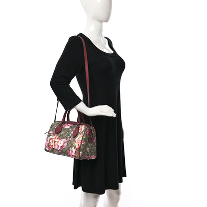 Gucci GG Supreme Monogram Blooms Small Boston Beige Multicolor Dry Rose 2 of 9