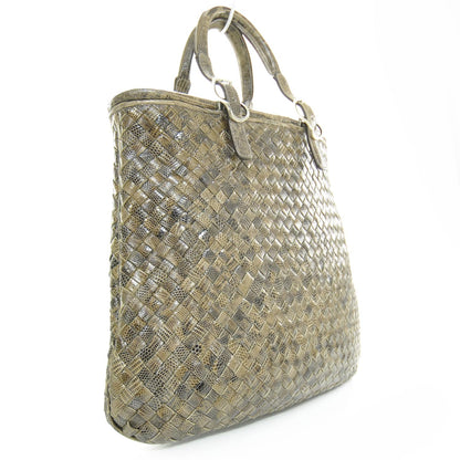 Bottega Veneta Woven Lizard Tote 3 of 9