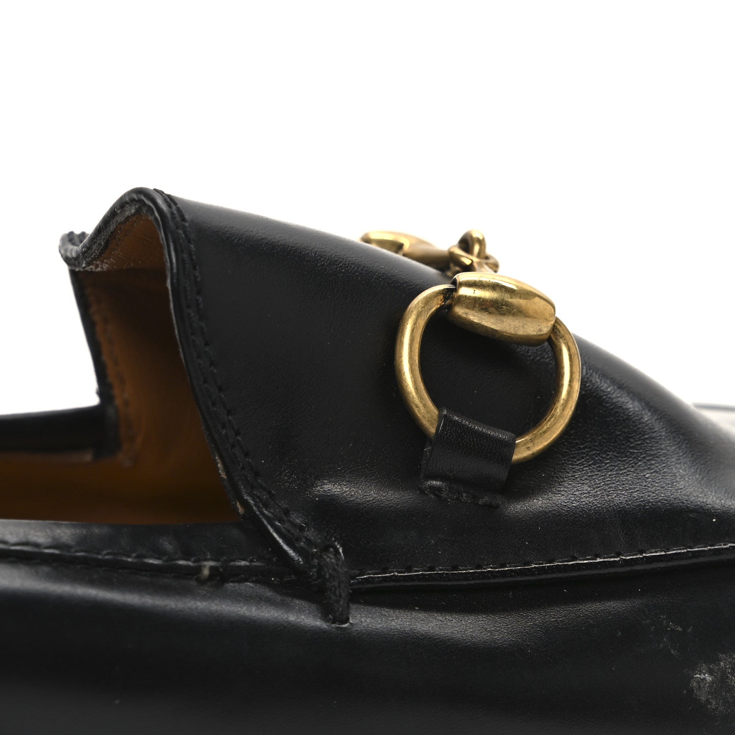 Gucci Calfskin Womens Jordaan Loafers 37.5 Black 11 of 11