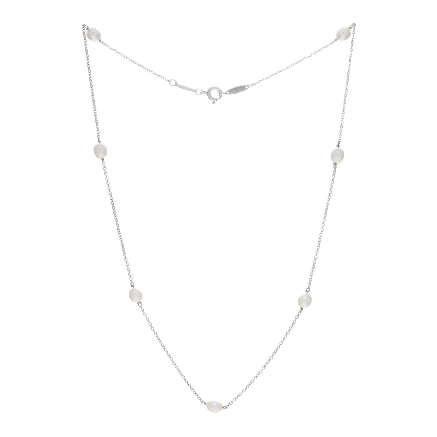 Sterling Silver Elsa Peretti Pearls by the Yard Necklace