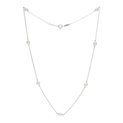 Tiffany Sterling Silver Elsa Peretti Pearls by the Yard Necklace 3 of 4