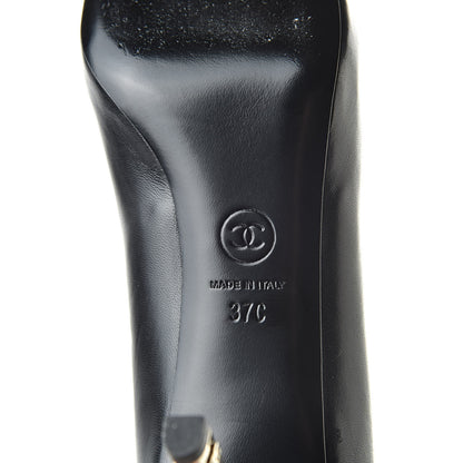 Chanel Lambskin CC Pumps 37 Black 10 of 16