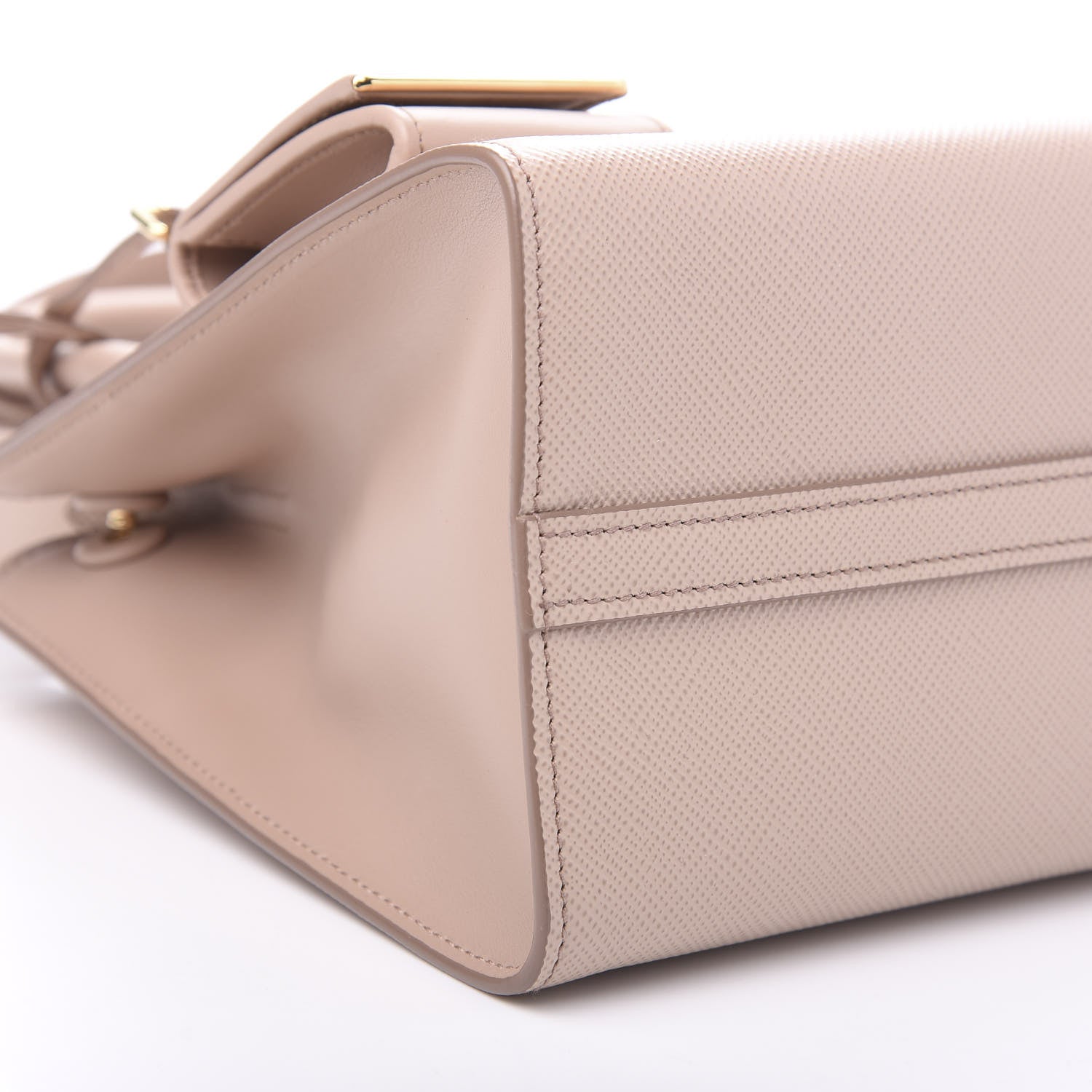 Prada Saffiano Cuir Calfskin Small Monochrome Top Handle Tote Rosa 8 of 11
