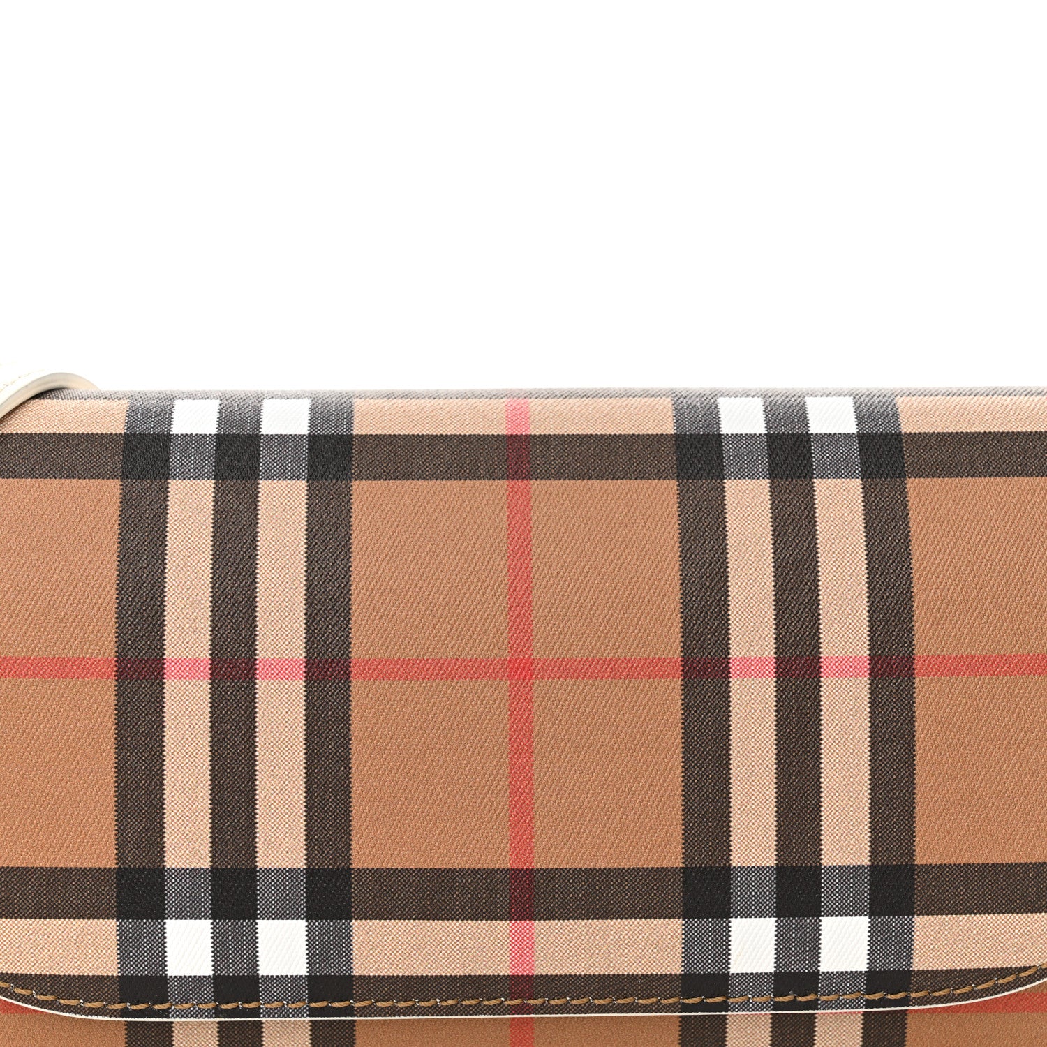 Burberry Vintage Check Henley Wallet On Chain Chalk White 9 of 14