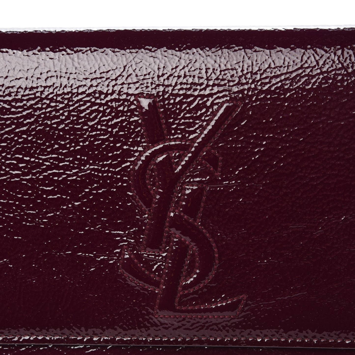 Textured Patent Monogram Large Belle De Jour Clutch Purple