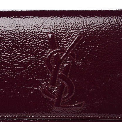 Saint Laurent Textured Patent Monogram Large Belle De Jour Clutch Purple 7 of 9