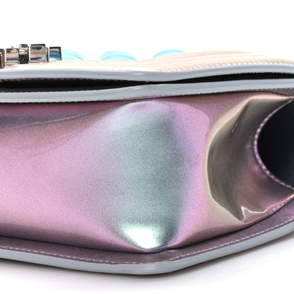 Chanel Iridescent Patent Calfskin PVC Quilted Small Boy Flap Light Purple 9 of 9