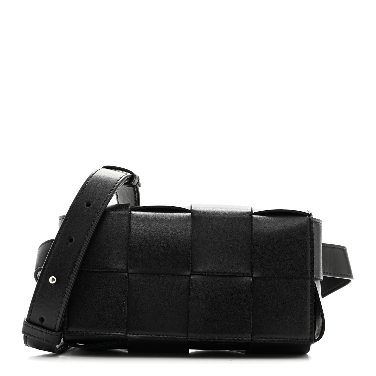Nappa Maxi Intreccio The Belt Cassette Bag Black