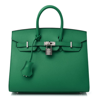 Hermes Epsom Birkin Sellier 25 Vert Jade 1 of 9