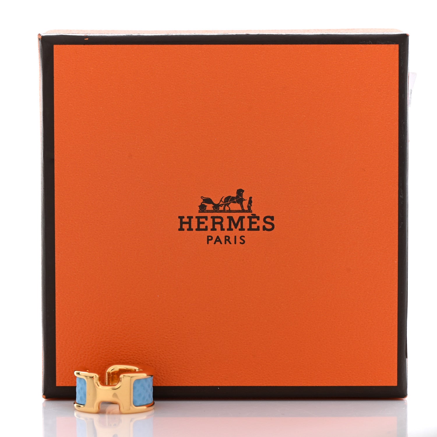 Hermes Epsom Olympe Ear Cuff PM Celeste 4 of 4