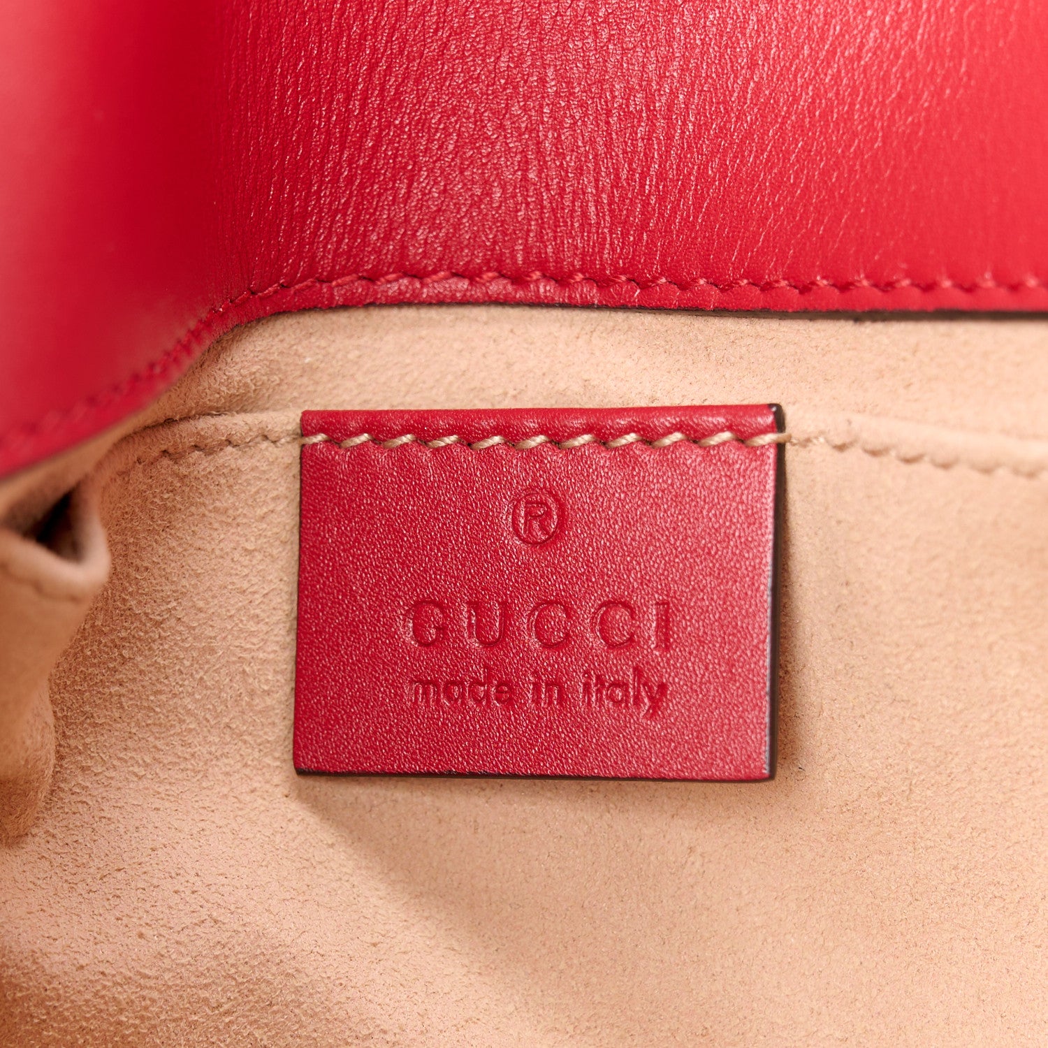 Gucci Calfskin Matelasse Mini GG Marmont Shoulder Bag Hibiscus Red 6 of 11