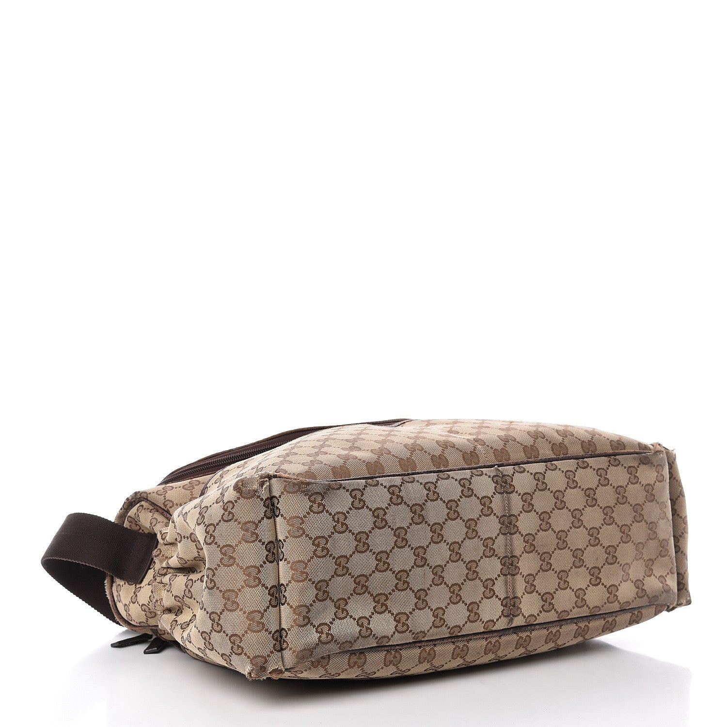 Gucci Monogram Natural Pigskin Large Diaper Bag Beige Ebony Cocoa Dark Chocolate 5 of 32
