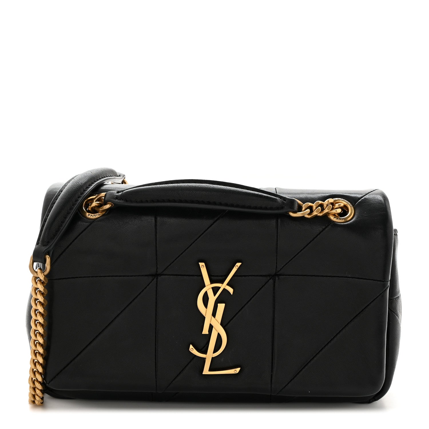 Saint Laurent Lambskin Patchwork Monogram Small Jamie Black 1 of 10