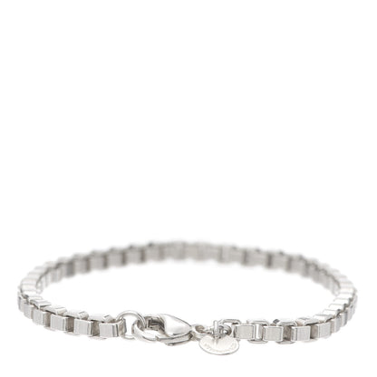 Tiffany Sterling Silver 4mm Venetian Link Bracelet 3 of 6