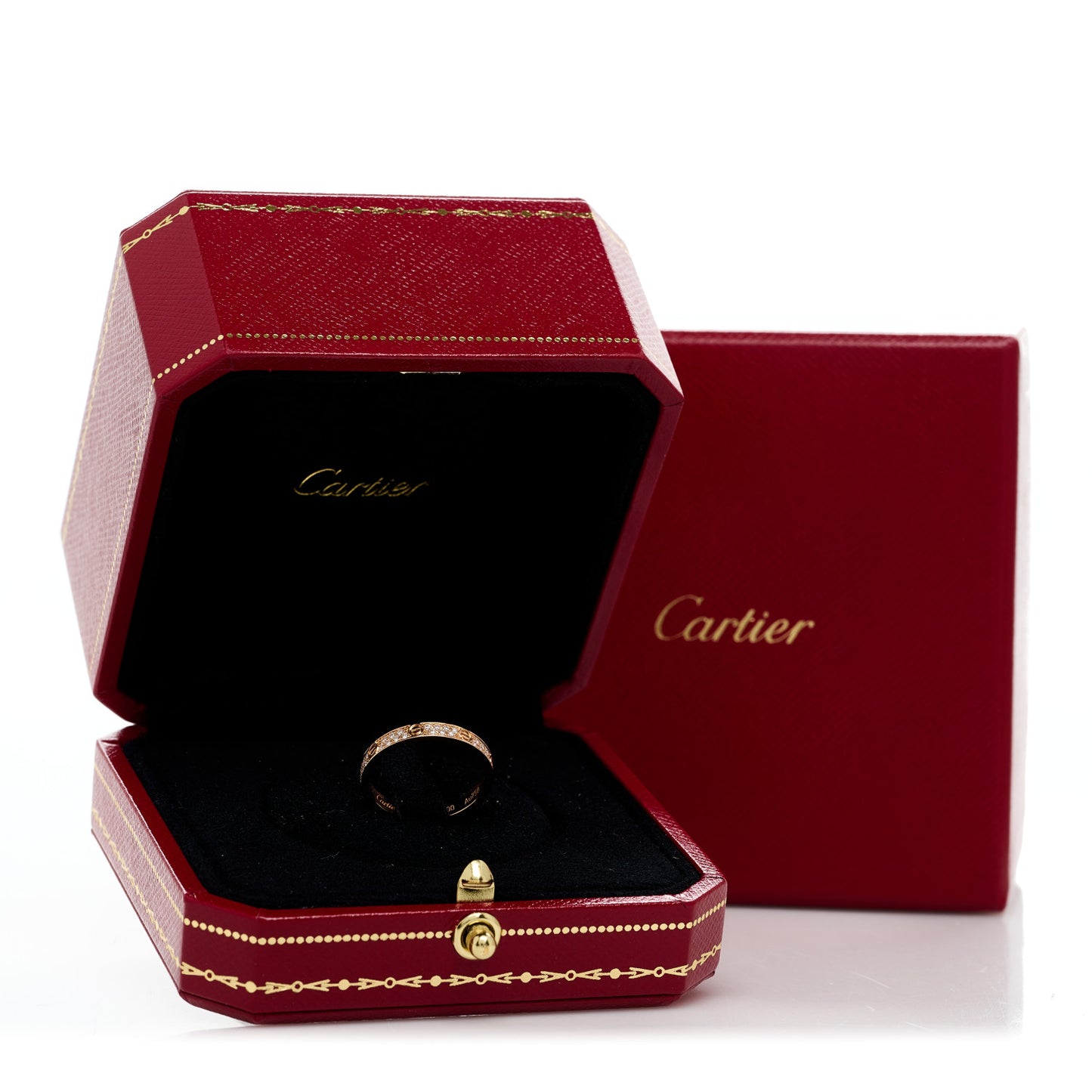 18K Yellow Gold 3.5mm LOVE Wedding Band Ring 53 6.5