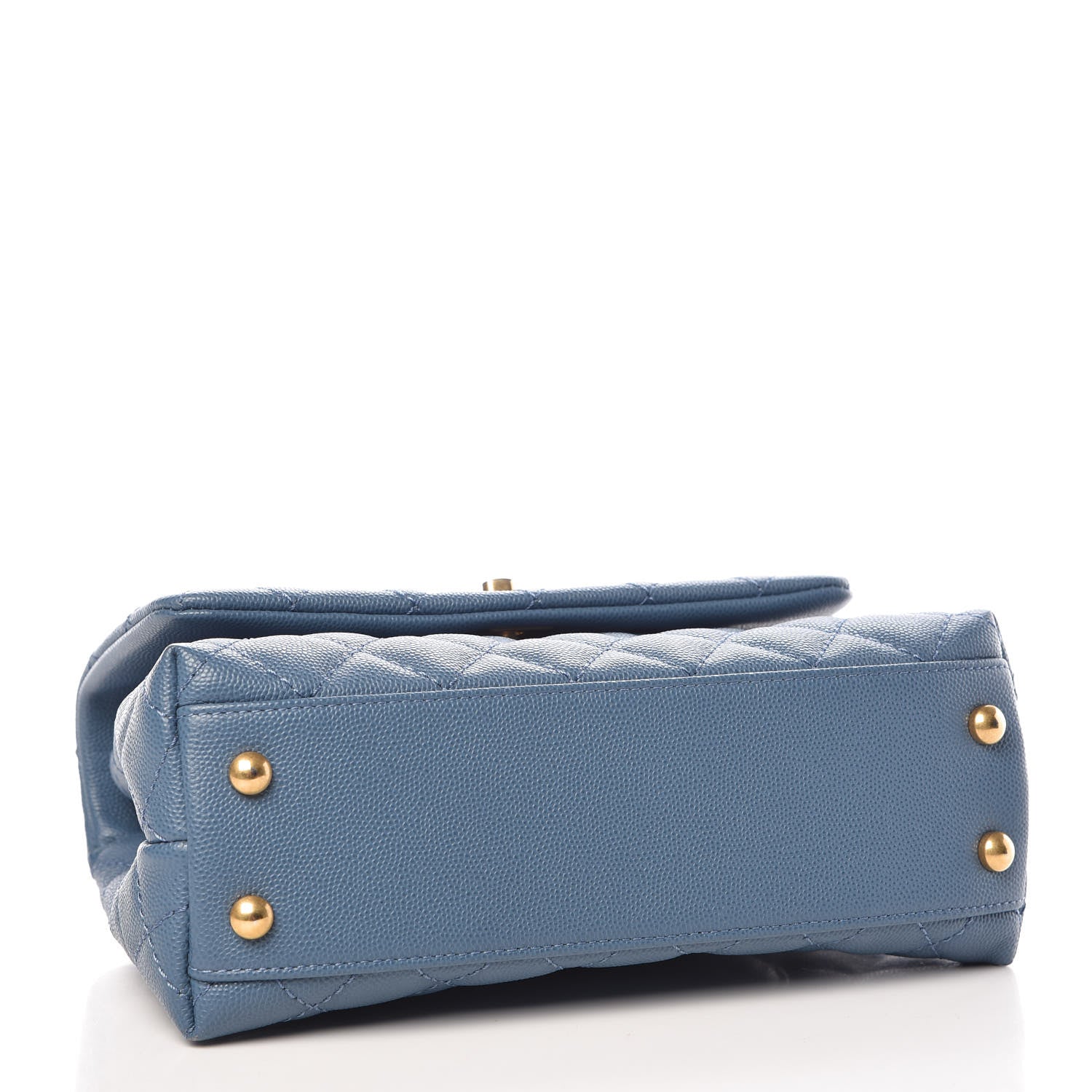 Chanel Caviar Quilted Mini Coco Handle Flap Blue 4 of 10