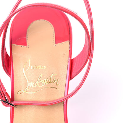 Christian Louboutin Patent Loubi Queen 120 Strap Sandals 35 Pink 9 of 12