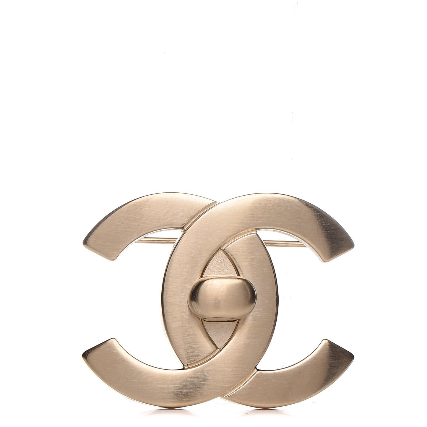 CC Turnlock Brooch Gold