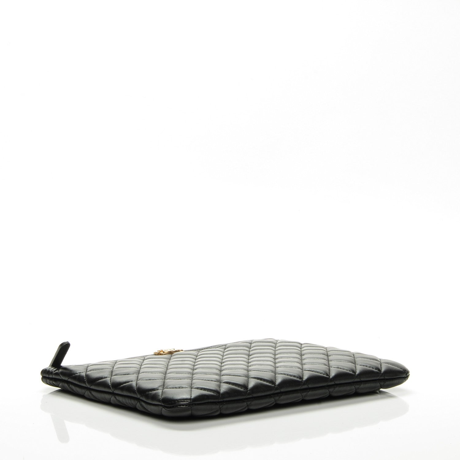 Chanel Lambskin Quilted Medium Boy Cosmetic Case Black 4 of 7