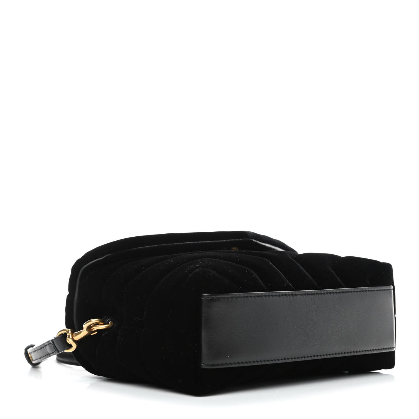 Velvet Y Quilted Monogram Toy Loulou Chain Satchel French Black