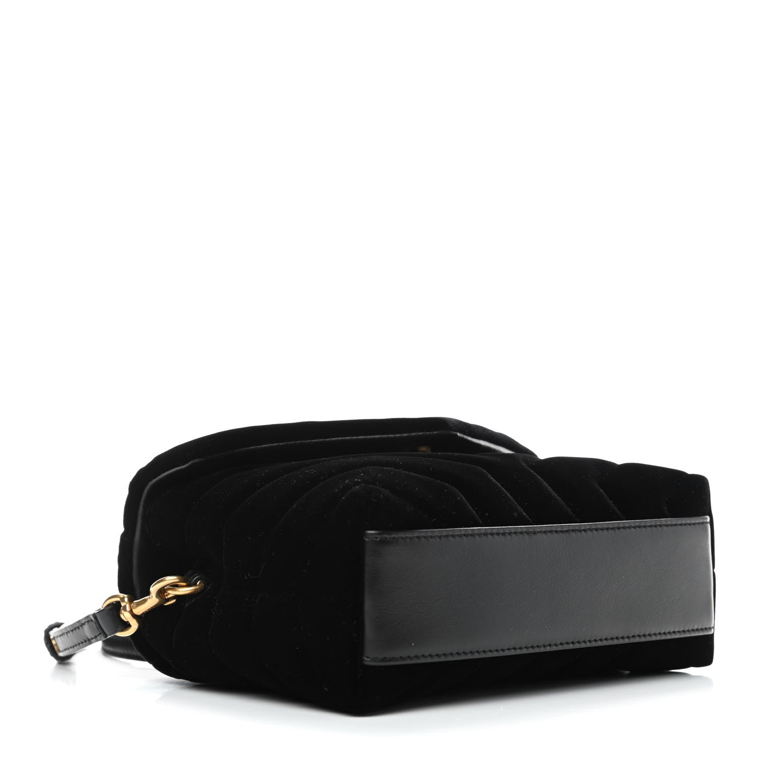 Saint Laurent Velvet Y Quilted Monogram Toy Loulou Chain Satchel French Black 3 of 4