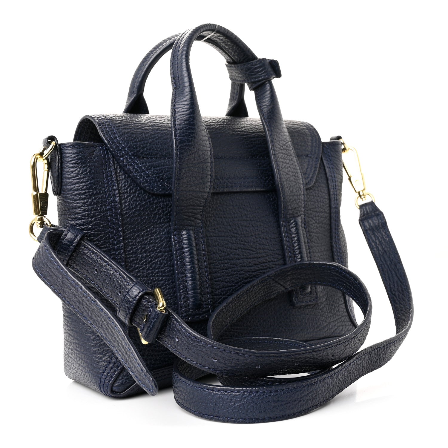 3.1 Phillip Lim Textured Calfskin Mini Pashli Satchel Ink 3 of 11