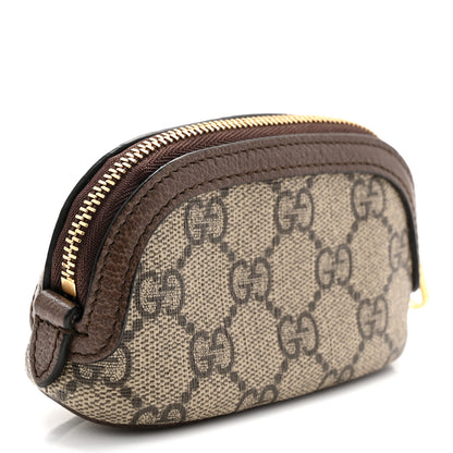 Gucci GG Supreme Monogram Web Ophidia Dome Key Pouch Beige New Acero 3 of 8