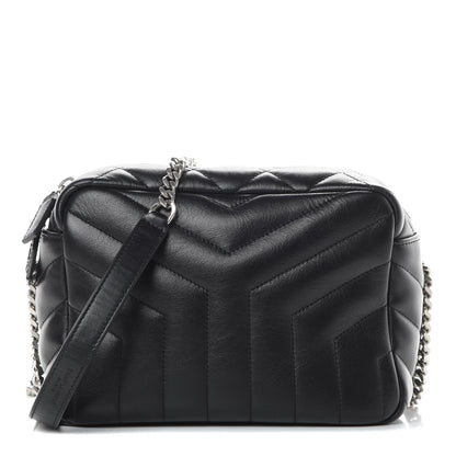 Saint Laurent Calfskin Y Quilted Monogram Small Loulou Bowling Bag Black 1 of 12