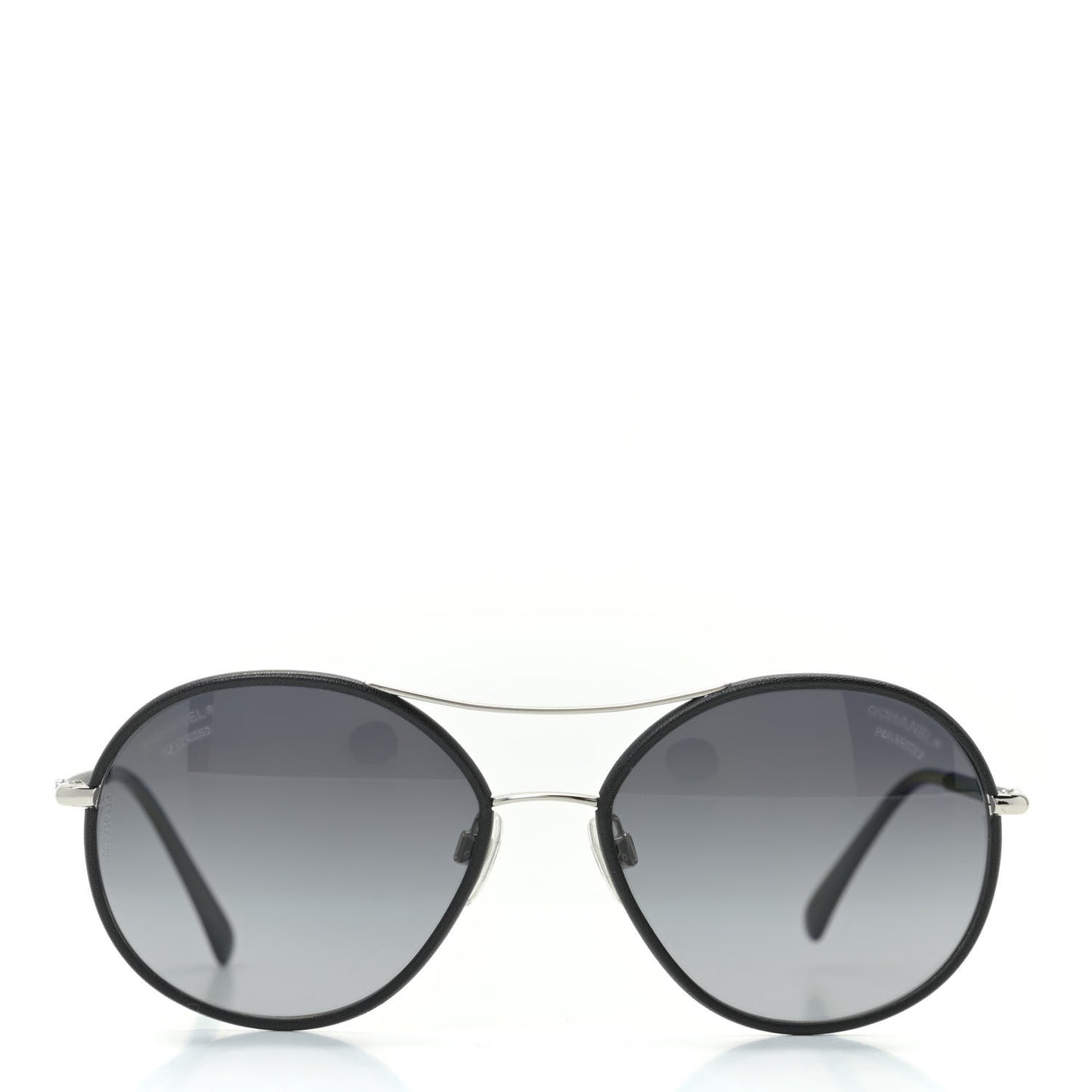 Round Pilot Polarized Sunglasses 4228-Q Black