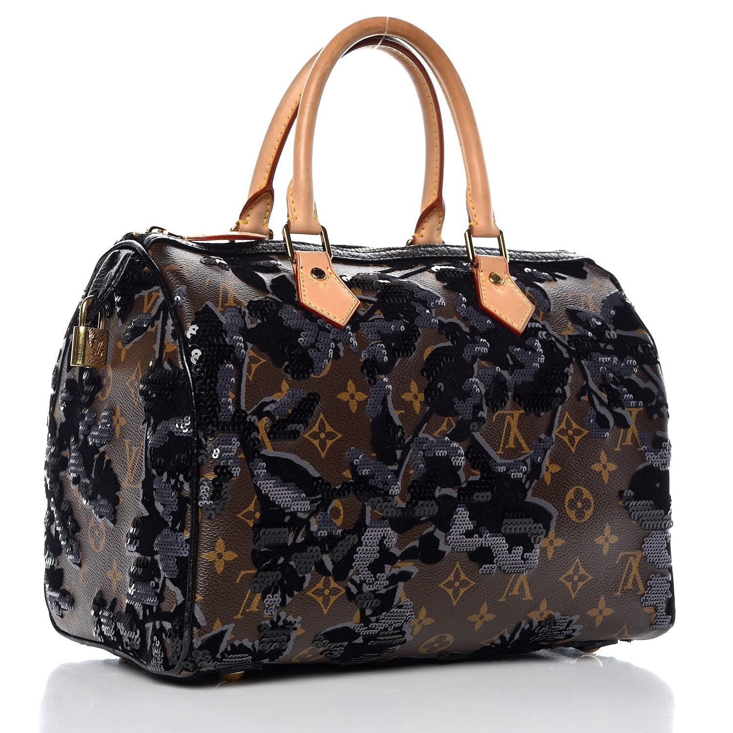 Louis Vuitton Monogram Fleur De Jais Sequins Speedy 30 3 of 13