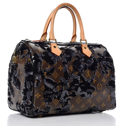 Louis Vuitton Monogram Fleur De Jais Sequins Speedy 30 3 of 13