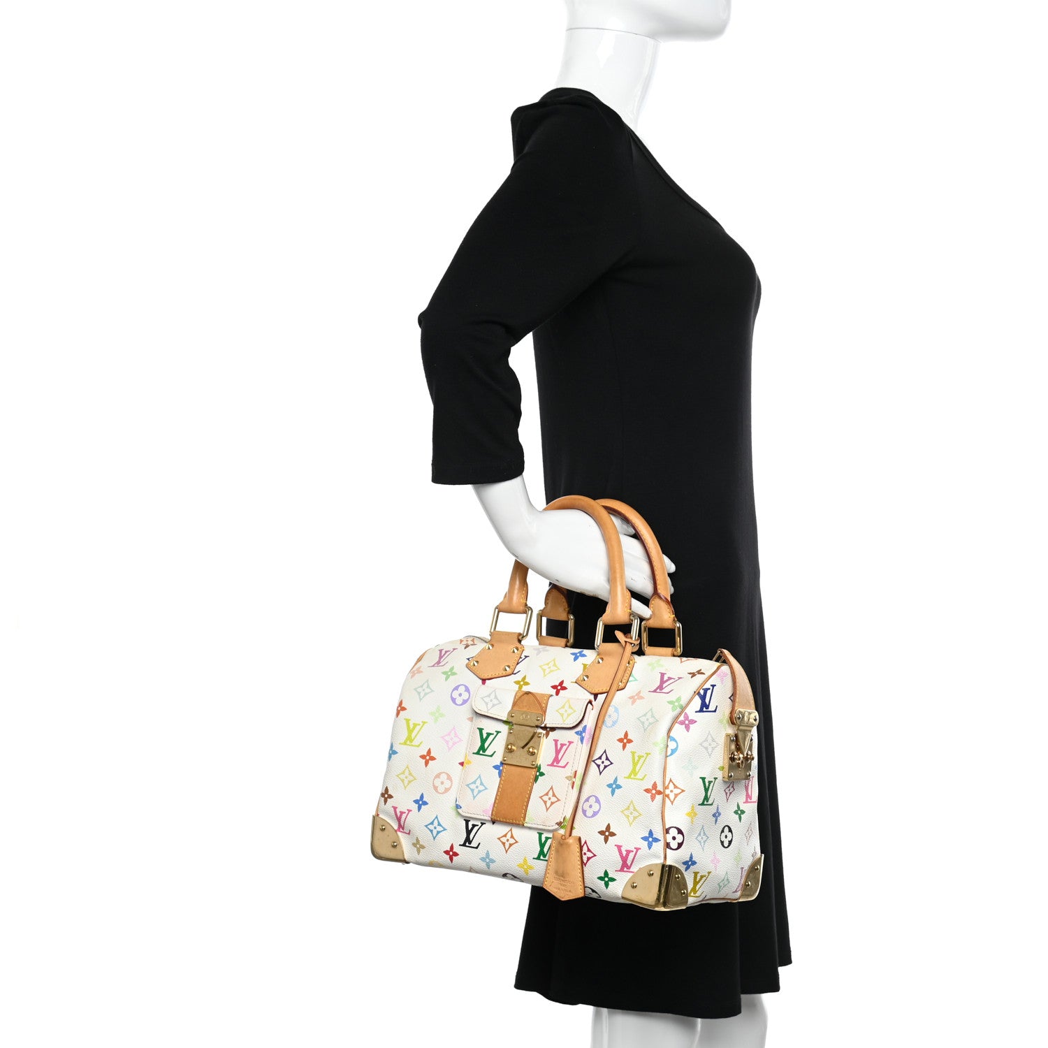 Louis Vuitton Monogram Multicolor Speedy 30 White 2 of 20