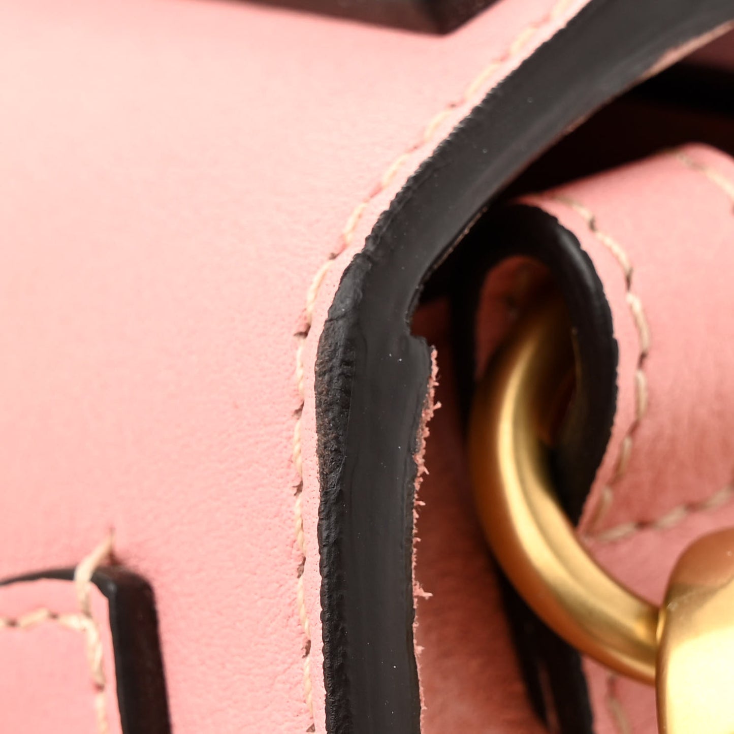 Calfskin Suede Small Nile Bracelet Bag Washed Pink