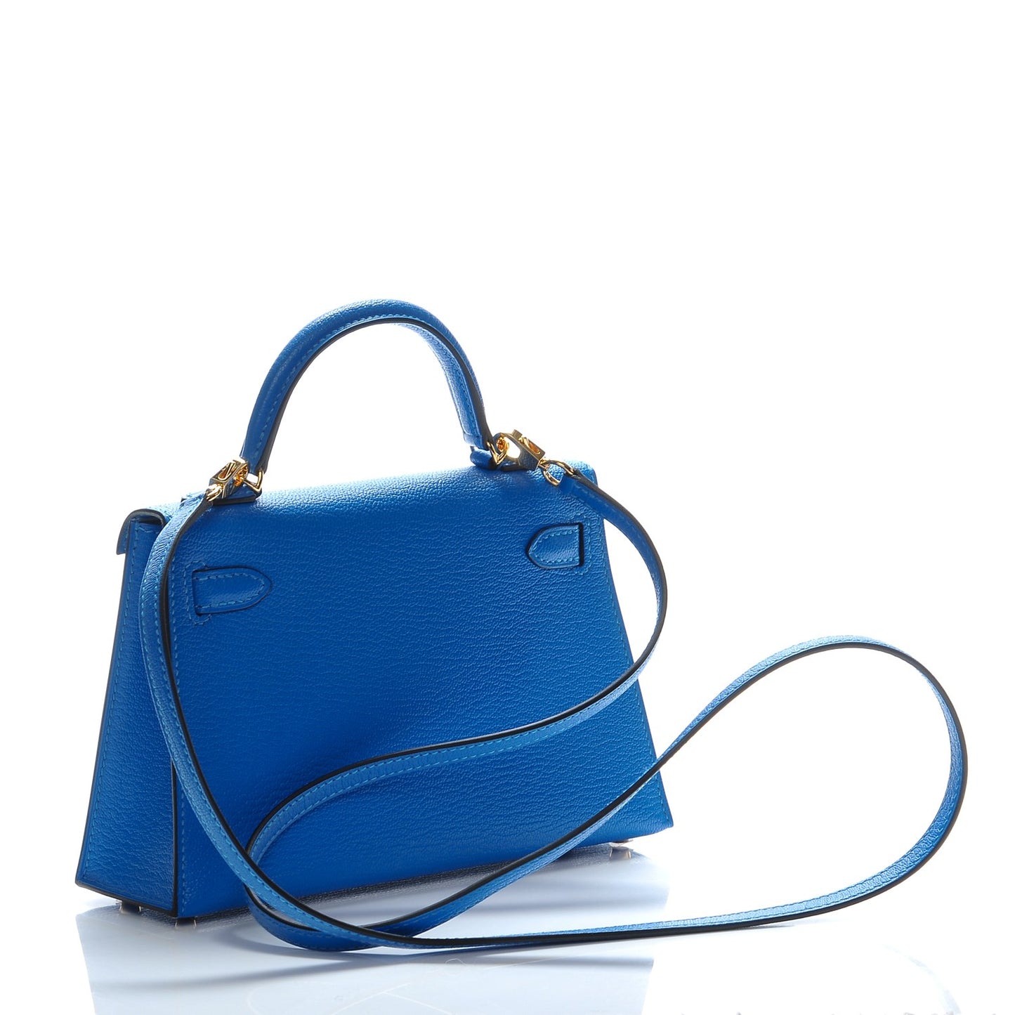 Chevre Mysore Mini Kelly Sellier 20 Bleu Hydra