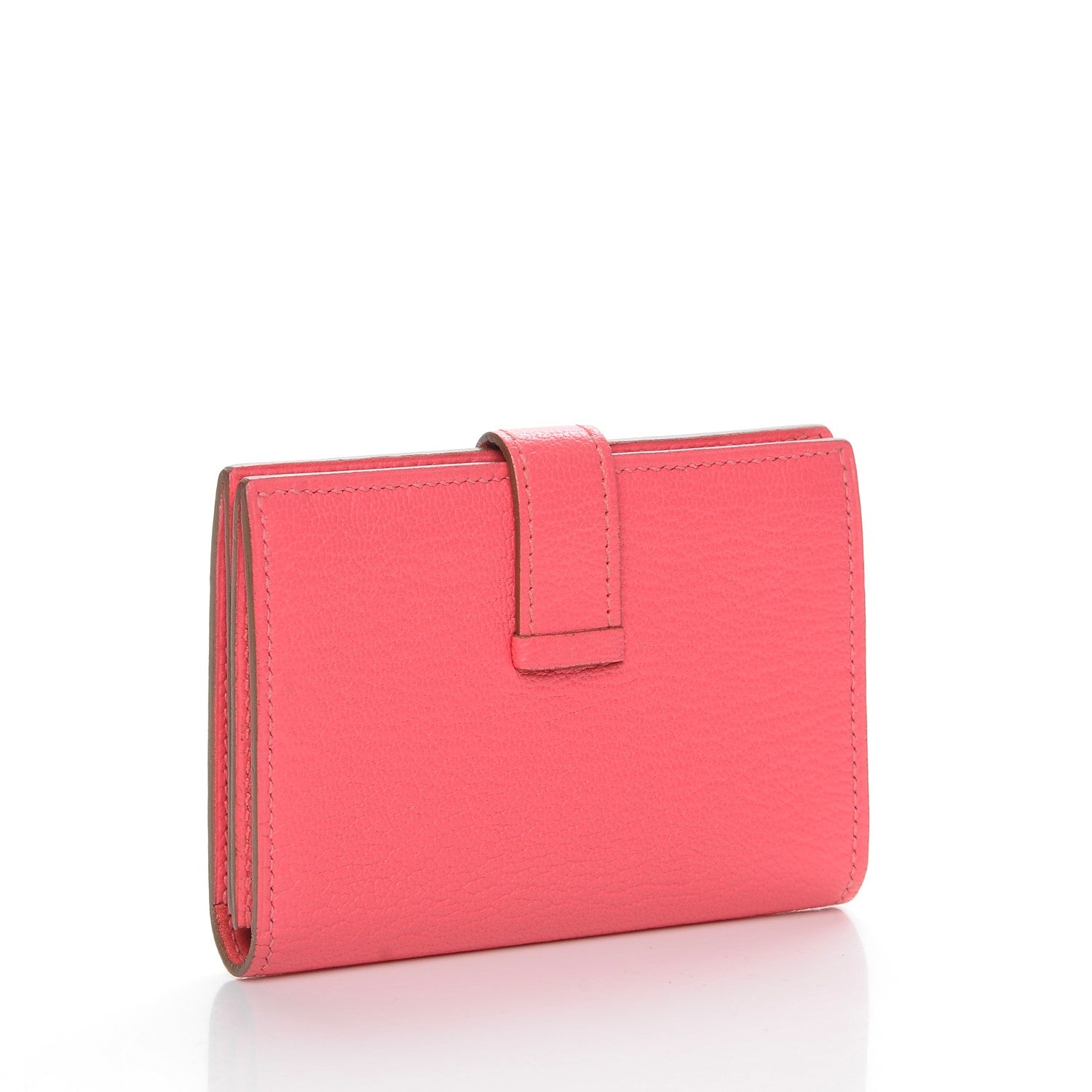 Hermes Chevre Mysore Bearn Card Holder Wallet Rose Lipstick 3 of 8