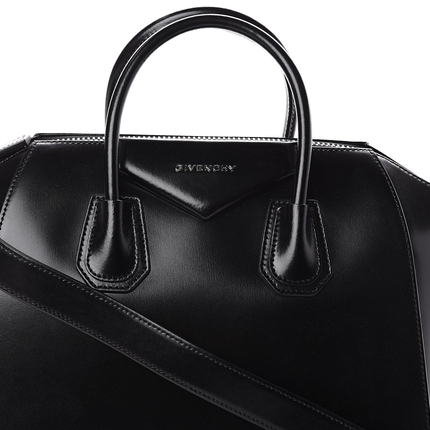 Givenchy Shiny Lord Calfskin Medium Antigona Black 6 of 8