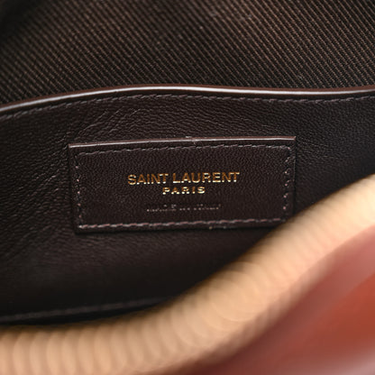 Saint Laurent Canvas Smooth Calfskin Le Monogramme Coeur Crossbody Chestnut 6 of 9